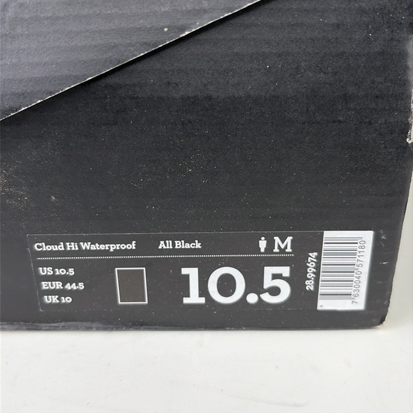 Cloud High Waterproof Triple Black size 10.5 - Picture 2 of 9